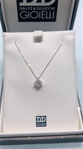 Collana Davite & Delucchi Donna in Oro bianco Diamante 0.16 Ct CLN011921 - CLN011921